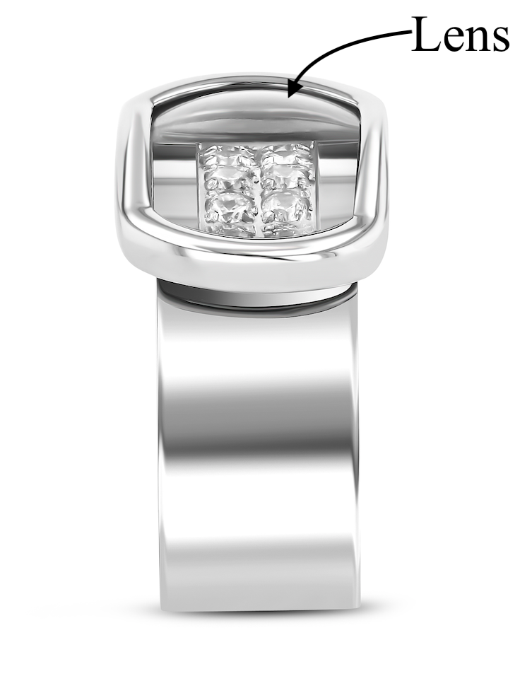 Sunshine 14K White Gold Optic Ring