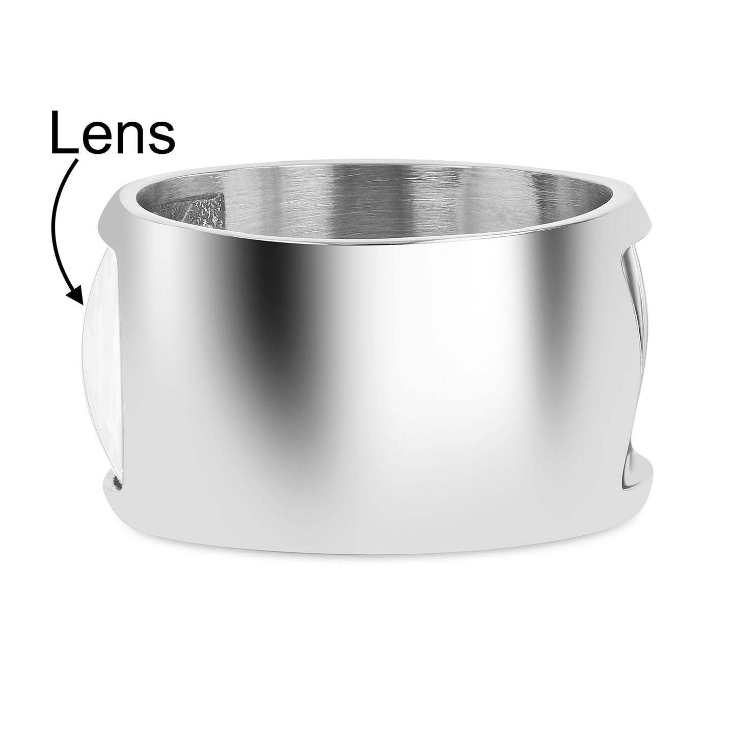 Changa White Monocle Ring