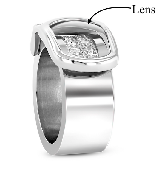 Sunshine 14K White Gold Optic Ring