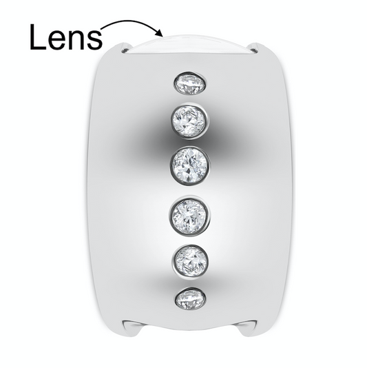 Changa White Monocle Ring